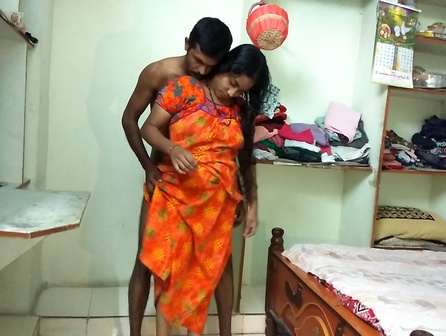 Hot Telugu Aunty Standing Sex With Her Husband 